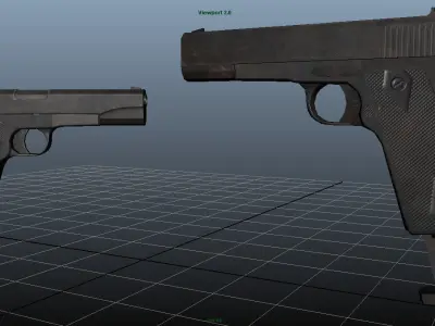 Colt 1991 Low Poly Low-poly 3D model