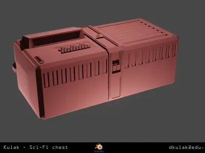 Sci-Fi chest Free 3D model