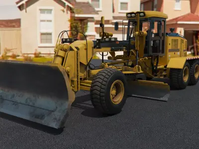 Grader Low-poly 3D model by PhilRivera