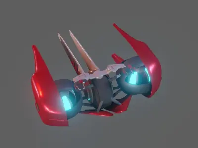 Sci-Fi Glider - Low Poly - Game Ready - PBR Low-poly 3D model