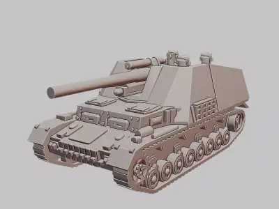 Hummel Sd Kfz 165 tank 3D Print Model 3D print model