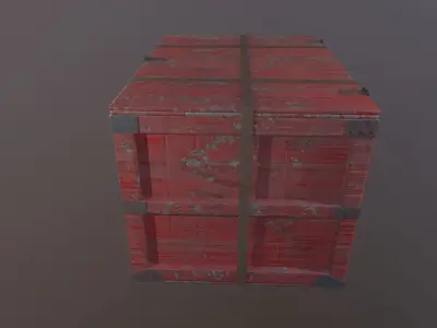 Cargo Crate Game Ready Low-poly 3D model