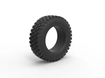 Offroad tire 79 Scale 1 to 25 3D print model