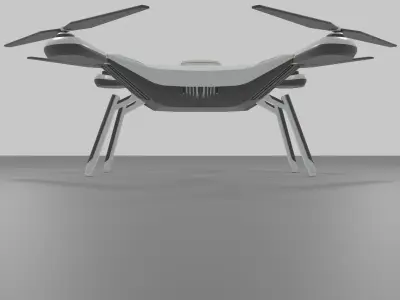 Micro Drone Low-poly 3D model