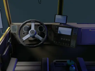 low poly truck semi Low-poly 3D model by CgiNexus
