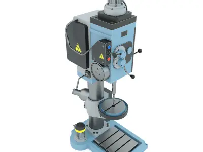 Industrial machine tool drilling vertical press 2N125 3D model
