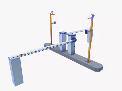 Security Booth Low-poly 3D model purchase