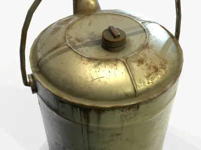 3D Oilcan Retro Vintage PBR Textures Game Ready Low-poly 3D model