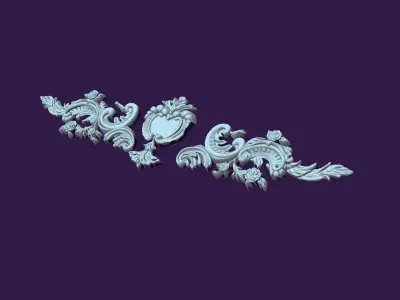 pattern for casting molds in Rococo or Baroque style 3D print model