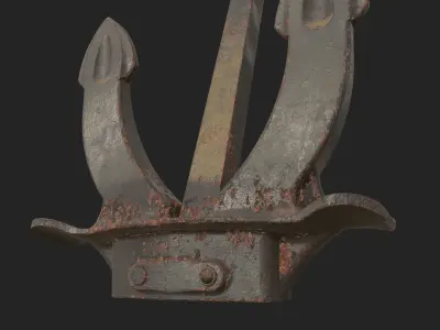 PBR Props - rusted Ship Anchor 3D model