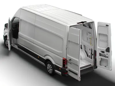 VW Crafter Panel Van L3H3 HQ Interior 2023 3D model