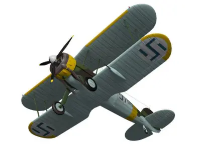 Gloster Gladiator Mk-II Finnish Air Force 3D model