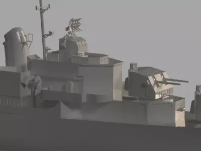 Allen M Sumner Destroyer - 1-72 Scale - 3D Printable - RC Model 3D print model