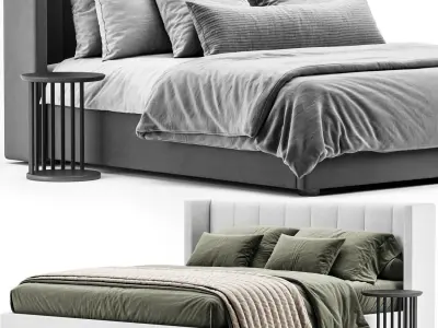 West Elm Shelter Side Storage Bed 3D model