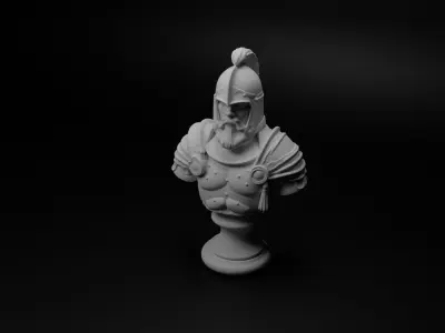 Norman Knight Bust Chess 3D print model