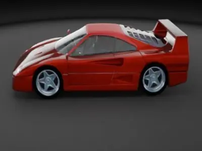 ferrari f40 car  Free low-poly 3D model