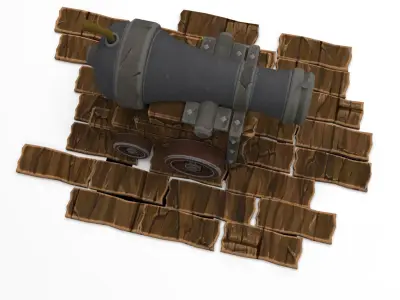 Cannon Gaming VR Lowpoly Low-poly 3D model