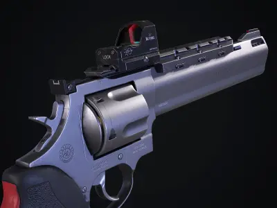 Taurus Raging Bull 454 Casull Low-poly 3D model