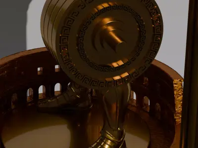 Roman gladiator crossfit trophy 3d printable stl 3D print model