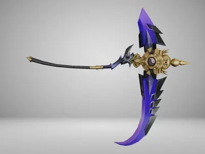 Futuristic Scythe  Low-poly 3D model