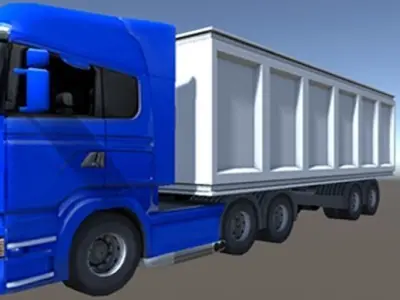 Industry Heavy Load Truck 1 Low-poly 3D model