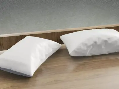 low poly and high poly pillows Free low-poly 3D model