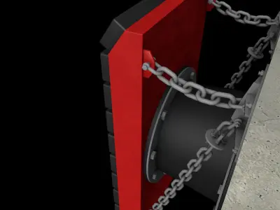 C4D dock fender 3D model