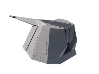 sovraponte 76mm naval gun 3D model