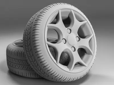 Carre Car 419 Wheels 3D model