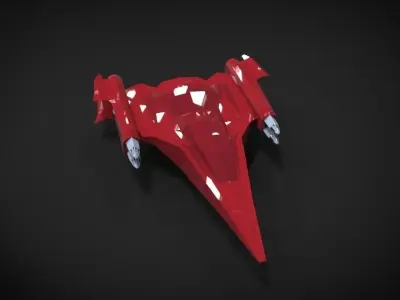 Z10 Spaceship Low-poly 3D model