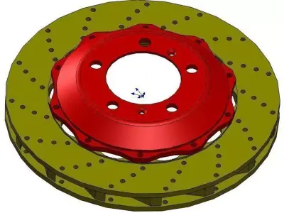 Brembo Rotor and Hat Free 3D model