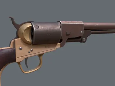 Griswold and Gunnison Revolver Low-poly 3D model
