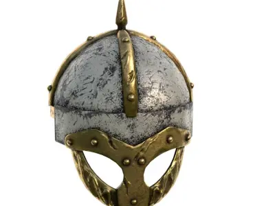 helm1 viking helmet Low-poly 3D model