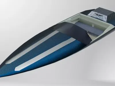 Fast Boat Low-poly 3D model