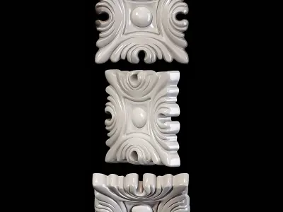 Classic carved 079 3D model