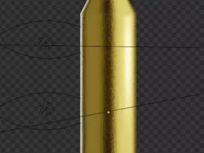 ak 47 bullet 3D model