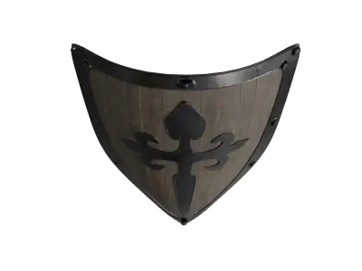 Crusader Shield Low-poly 3D model buy