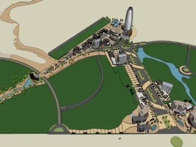 Sketchup Commercial Office Complex W4 3D model