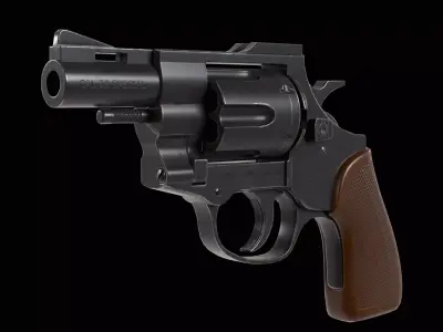 Old 38Special Revolver Low-poly 3D model
