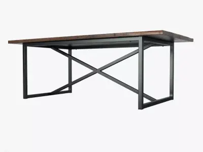 Salvaged Boatwood Rectangular Table by Restoration Hardware 3D model