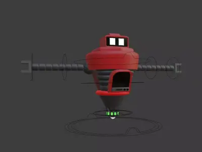 Cartoon robot - Hover bot 3D model