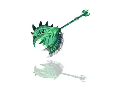 Dragon Scales Axe Low-poly 3D model