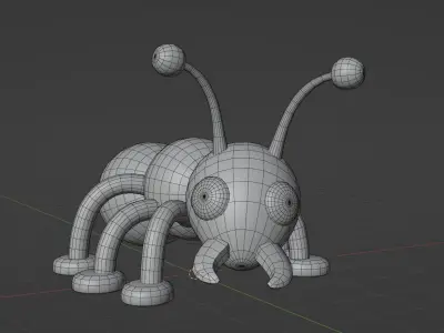 Woven Ant with Textures Low-poly 3D model