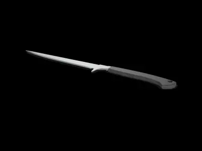 Cutlery Fish Knife Low-poly 3D model