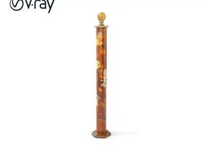 Antique Rusty Bollard Model Pack Low-poly 3D model