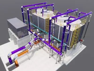 Chiller Plant room 3D model