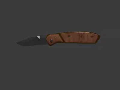 hunting knife  Low-poly 3D model