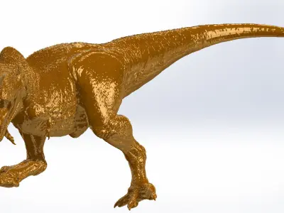 T Rex model golden - Free 3D model