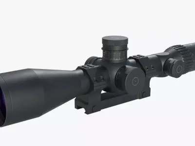 Schmidt and bender 5-27x56 sniper scope Low-poly 3D model