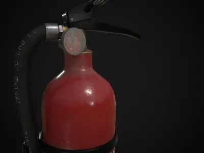 Fire Extinguisher Low-poly 3D model 5